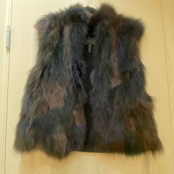 BCBGMAXAZRIA Fur Vest Size L - Picture 1 of 3